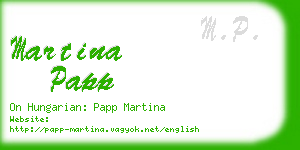 martina papp business card